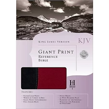 Holy Bible: King James Version Black & Tan Simulated Leather Giant Print Reference Bible