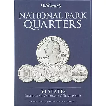 National Park Quarters Collector’s Quarter Folder 2010-2021: 50 States, District of Columbia & Territories
