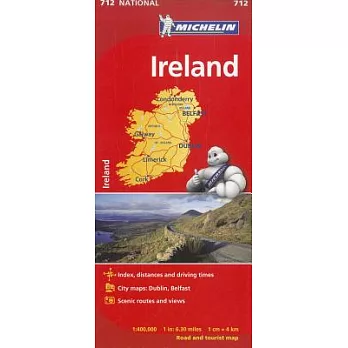 Michelin Ireland Road and Tourist Map