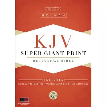 Holy Bible: KJV Super Giant Print Black Burgundy Reference Simulated
