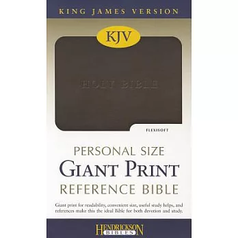 Holy Bible: King James Version, Black/Silver, Personal Size, Reference Bible, Giant Print, Flexisoft