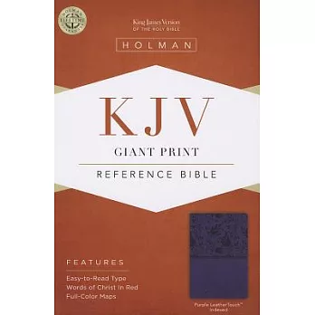 Holy Bible: King James Version Giant Print Reference Bible, Purple, Leathertouch