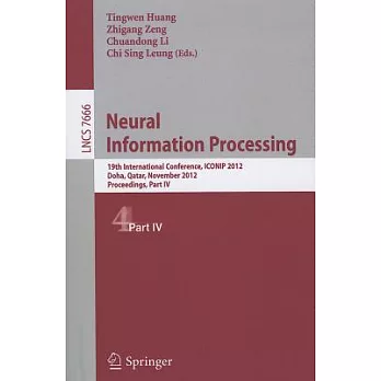 Neural Information Processing: 19th International Conference, Iconip 2012, Doha, Qatar, November 12-15, 2012, Proceedings, Part