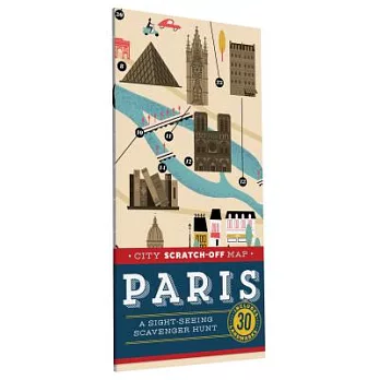 City Scratch-Off Map Paris: A Sight-Seeing Scavenger Hunt, Includes 30 Landmarks