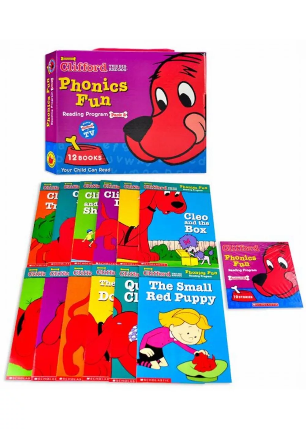 Clifford Phonics Fun: Reading Program Pack 2 (12 Books+CD)