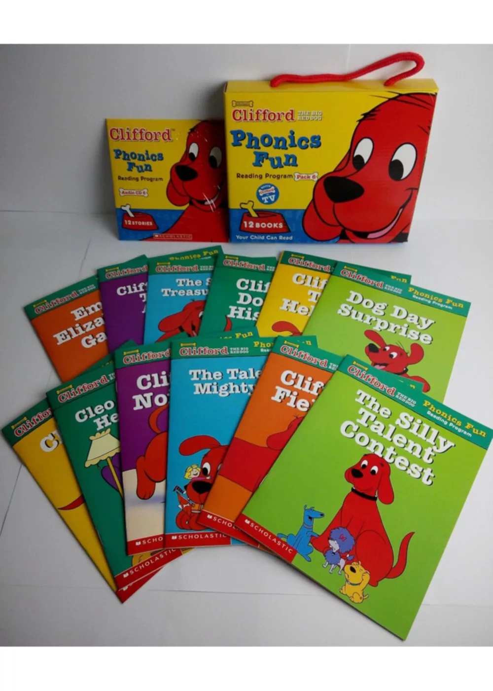 Clifford Phonics Fun: Reading Program Pack 6 (12 Books+CD)