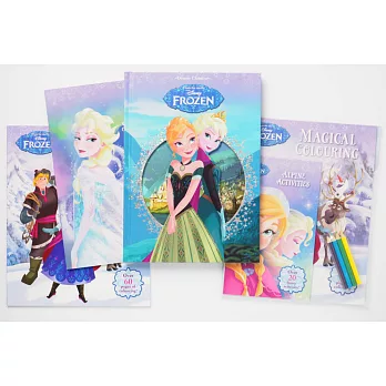 冰雪奇緣超值驚喜包（附繪本+貼紙書+著色書+色鉛筆組）Disney Frozen Fun Pack (die-cut storybook)