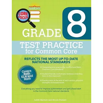 Barron’s Core Focus Grade 8: Test Practice for Common Core