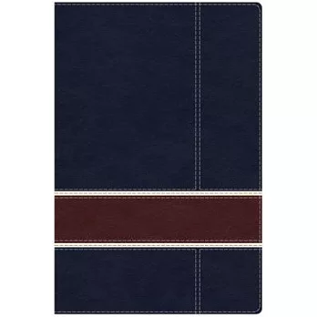 Holy Bible: Military Families Holman Christian Standard Bible, Navy/Crimson Leathertouch
