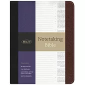 Holy Bible: New King James Notetaking Bible, Black/Brown Bonded Leather