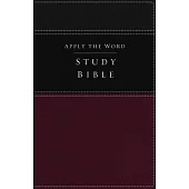 Apply the Word Study Bible: New King James Version, Deep Rose/Black, Leathersoft, Live in His Steps