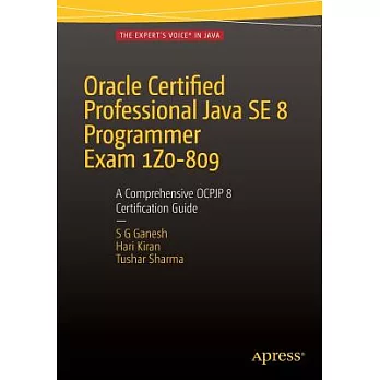 博客來-Oracle Certified Professional Java Se 8 Programmer Exam 1z0-809: A ...