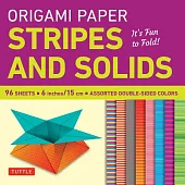 Origami Paper - Stripes and Solids 6 Inch - 96 Sheets: Tuttle Origami Paper: High-quality Origami Sheets Printed With 8 Differen