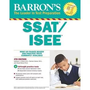 Barron’s SSAT/ISEE: Secondary School Admission test/Independent School Entrance Exam