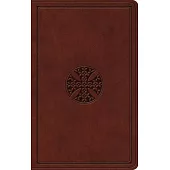 Holy Bible: English Standard Version, Trutone, Brown, Mosaic Cross, Value Thinline