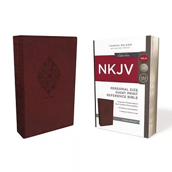 Holy Bible: New King James Version, Burgundy Leathersoft, Personal Size Giant Print, Red Letter Edition, Comfort Print, Referenc