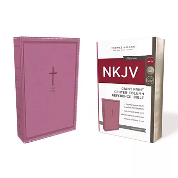 The Holy Bible: New King James Version, Pink, Leathersoft, Center-column Reference Bible: Red Letter Edition, Comfort Print