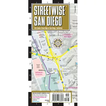 Streetwise San Diego Map: Laminated City Center Map of San Diego, California