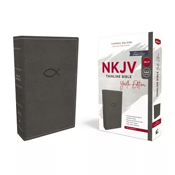 Nkjv, Thinline Bible Youth Edition, Leathersoft, Gray, Red Letter Edition, Comfort Print