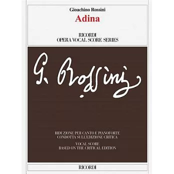 Adina: Vocal Score Based on the Critical Edition by Fabrizio Della Seta