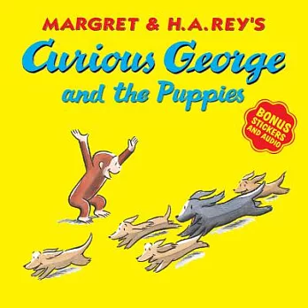Curious George and the Puppies: With Bonus Stickers and Audio