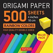 Origami Paper 500 Sheets Rainbow Colors 4