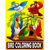 Bird Coloring Book: 60 Hand Drawn 8.5X11 Size Giant Full Page Jumbo Bird Colouring Drawing Collection for Kids Children Toddler Boys and G