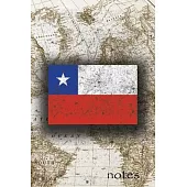 Notes: Beautiful Flag Of Chile Lined Journal Or Notebook, Great Gift For People Who Love To Travel, Perfect For Work Or Schoo