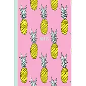 Notes: Pineapple Notebook Journal for Women and Teen Girls-Cute Pineapple Design-6x9-100 Wide Ruled Lined Pages-Great Gift fo