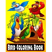 Bird Coloring Books For Girls: 60 Hand Drawn 8.5X11 Size Giant Full Page Jumbo Bird Colouring Drawing Collection for Kids Children Toddler Boys and G