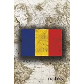 Notes: Beautiful Flag Of Romania Lined Journal Or Notebook, Great Gift For People Who Love To Travel, Perfect For Work Or Sch
