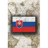 Notes: Beautiful Flag Of Slovakia Lined Journal Or Notebook, Great Gift For People Who Love To Travel, Perfect For Work Or Sc