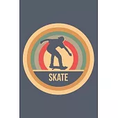 Skate: Retro Vintage Notebook 6 x 9 (A5) Graph Paper Squared Journal Gift for Skaters And Skateboarders (108 Pages)