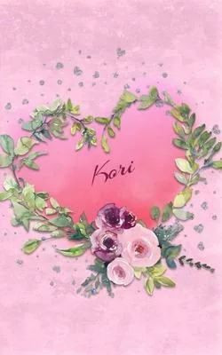 Kori: Personalized Small Journal - Gift Idea for Women & Girls (Pink Floral Heart Wreath)