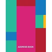 Low Vision Address Book: Large Print Contacts and Password Record Book With Bold Lines on White Paper For Visually Impaired