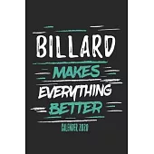 Billard Makes Everything Better Calender 2020: Funny Cool Billard Calender 2020 - Monthly & Weekly Planner - 6x9 - 128 Pages - Cute Gift For All Billa