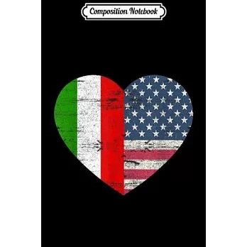 Composition Notebook: Italian Plus Puerto Rican Flag Heritage Gift Journal/Notebook Blank Lined Ruled 6x9 100 Pages