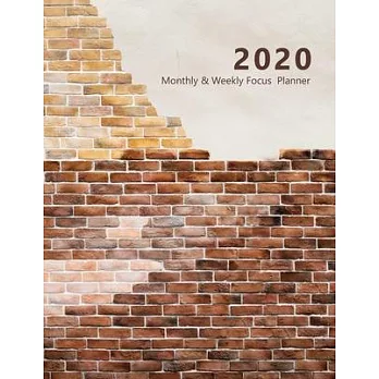 2020 Monthly & Weekly Focus Planner: Large. Monthly overview and Weekly layout with focus, tasks, to-dos and notes sections. Accomplish your goals. Mo