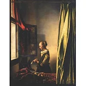 Johannes Vermeer Black Paper Sketchbook: Girl Reading a Letter at an Open Window - Renaissance Art Notebook - For Drawing with Vivid Colors - Large Ar