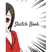 Sketch Book: Manga Themed Personalized Artist Sketchbook For Drawing and Creative Doodling