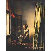 Johannes Vermeer Daily Planner 2020: Girl Reading a Letter at an Open Window Organizer (12 Months) with Stylish Dutch Master Art Painting For Office W