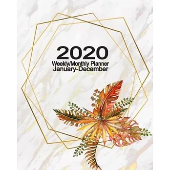 2020 Weekly/Monthly Planner: Women’’s Tropical Floral Pattern Journal With Yearly Calendar Scheduler & Organizer-Pretty Contemporary Notebook