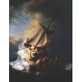 Rembrandt van Rijn Black Paper Sketchbook: Jesus Christ in the Storm on the Sea of Galilee - Use with Art Supplies Like Colored Pencils, Chalk, Metall