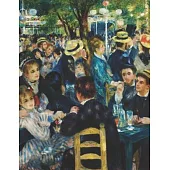 Renoir Black Paper Sketchbook: Dance at le Moulin de la Galette - Large Artistic All Black Pages Blank Sketch Pad - Draw with Vivid Colors - French I