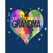 Grandma: Autism Awareness Gift 2020 Monthly Planner 8