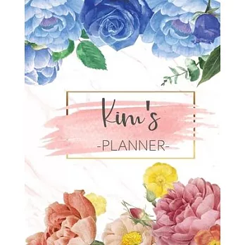 Kim’’s Planner: Monthly Planner 3 Years January - December 2020-2022 - Monthly View - Calendar Views Floral Cover - Sunday start