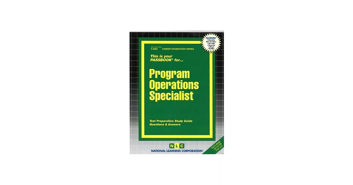 博客來-Program Operations Specialist: Passbooks Study Guide