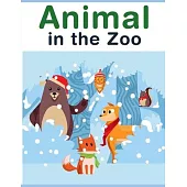 Animal In The Zoo: Coloring Book with Cute Animal for Toddlers, Kids, Children