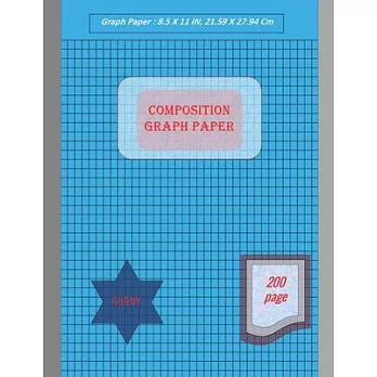 博客來-Graph Paper Notebook 8.5 x 11 IN, 200 sheets.: Composition Graph ...