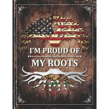 Im Proud of My Roots: Vintage California and American Flag Personalized Gift for Coworker Friend 2020 Calendar Daily Weekly Monthly Planner